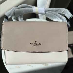 Kate Spade Tan and Cream Crossbody Bag